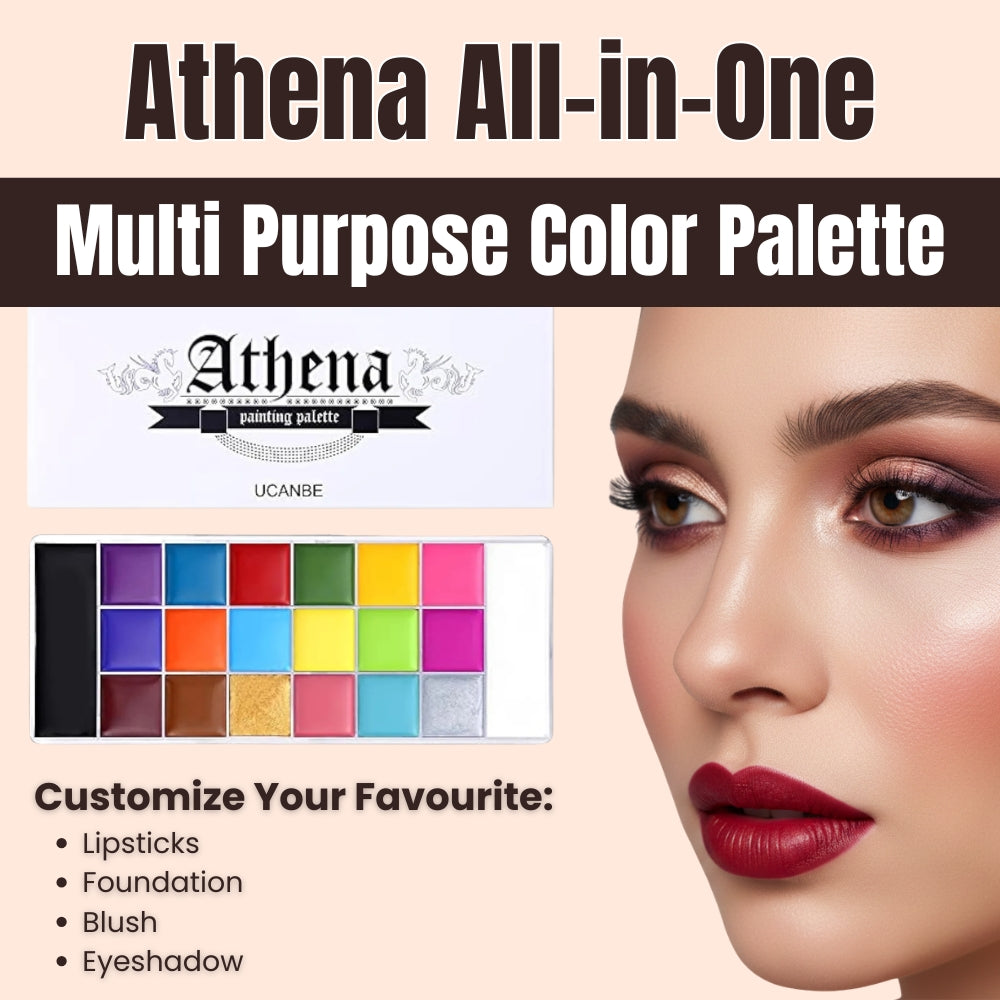 Athena All-in-One Multi-Purpose Mastery Palette | Customizable Colors for Eyes, Lips, and Face
