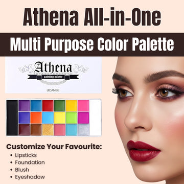 Athena All-in-One Multi-Purpose Mastery Palette | Customizable Colors for Eyes, Lips, and Face