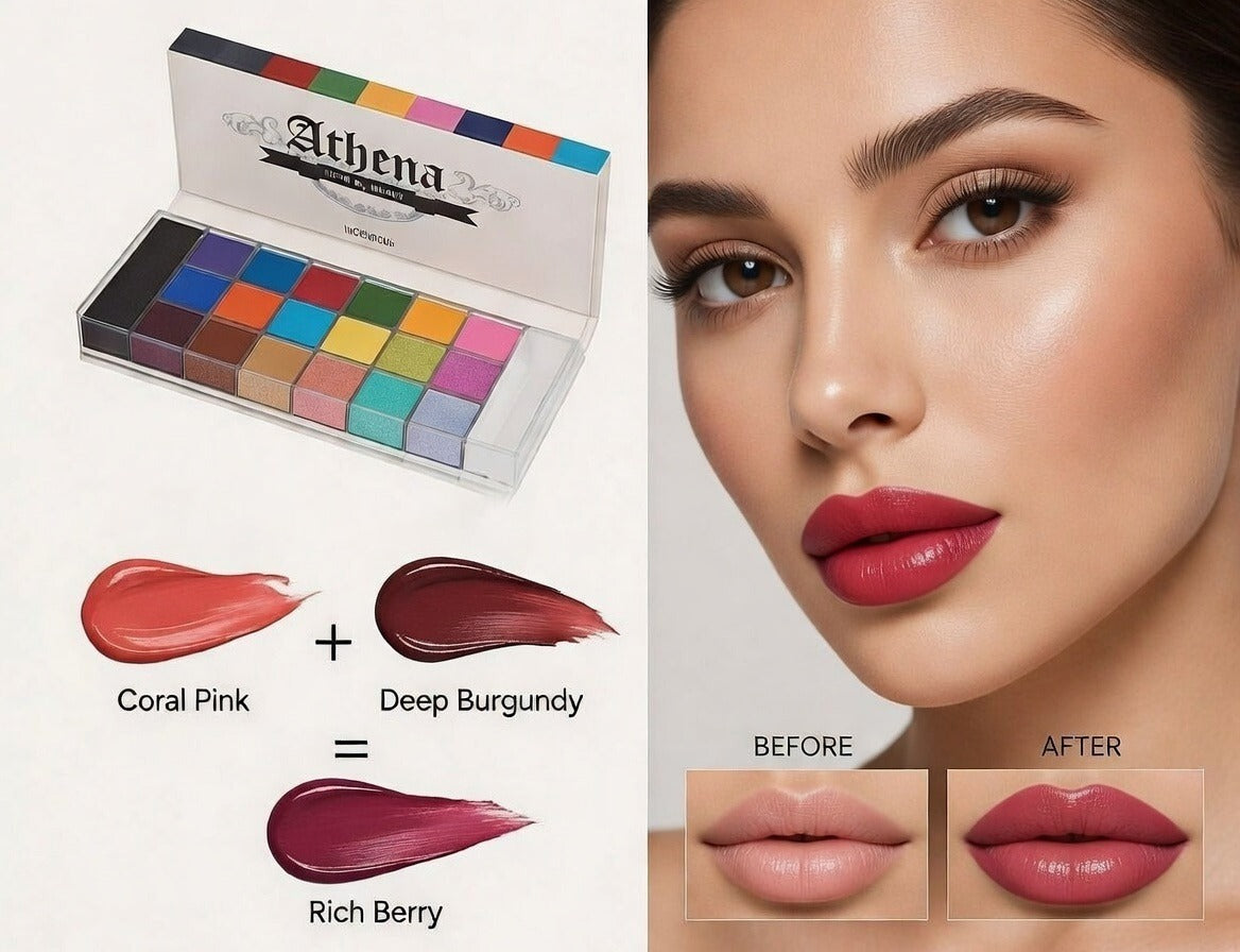 Athena All-in-One Multi-Purpose Mastery Palette | Customizable Colors for Eyes, Lips, and Face
