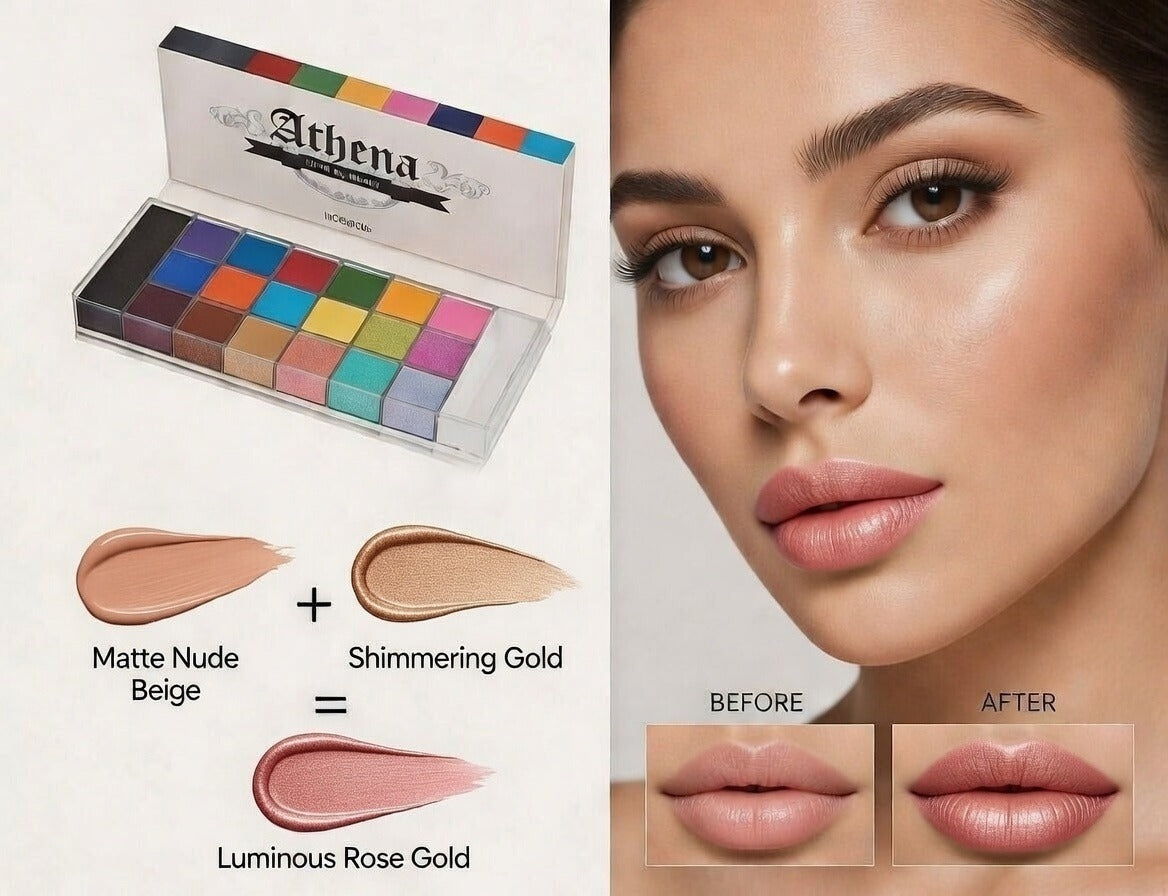 Athena All-in-One Multi-Purpose Mastery Palette | Customizable Colors for Eyes, Lips, and Face